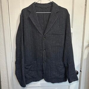 Hartford Wool Herringbone Blazer — Charcoal Gray (EU 50 / M-L)